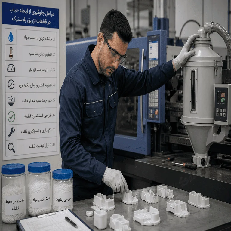 عکس دوم بلاگ ایجاد حباب در قطعات تزریق پلاستیک