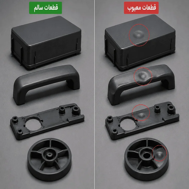 عکس دوم بلاگ علت ایجاد فرورفتگی روی قطعات پلاستیکی چیست؟