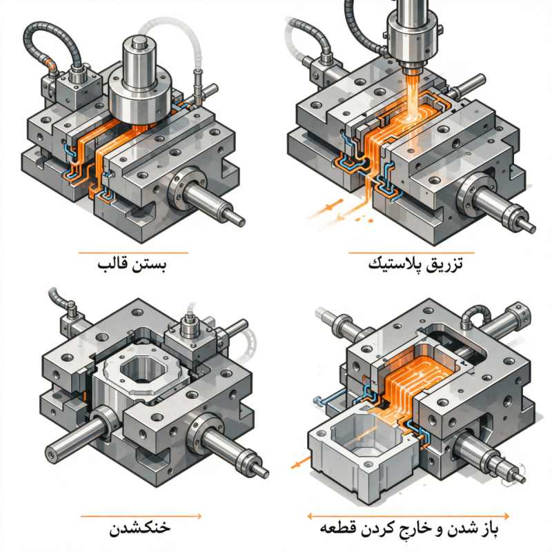 چرخه تزریق پلاستیک